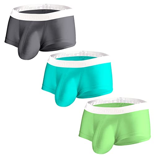 ZUOLAIYIN Herren Boxershorts Ausbuchtung Verbesserung Unterwäsche Groß Ausbuchtung Beutel Unterwäsche Männer Steigend Ausbuchtung Boxers Shorts Retroshorts Eisseide Nahtlos von ZUOLAIYIN