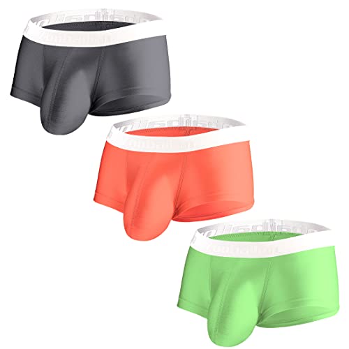 ZUOLAIYIN Herren Boxershorts Ausbuchtung Verbesserung Unterwäsche Groß Ausbuchtung Beutel Unterwäsche Männer Steigend Ausbuchtung Boxers Shorts Retroshorts Eisseide Nahtlos von ZUOLAIYIN