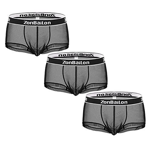 ZUOLAIYIN Herren Boxershorts Ausbuchtung Verbesserung Unterwäsche Groß Ausbuchtung Beutel Unterwäsche Männer Steigend Ausbuchtung Boxers Shorts Retroshorts Eisseide Nahtlos von ZUOLAIYIN
