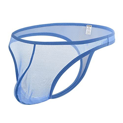 ZUOLAIYIN Herren Jockstrap Tangas Weiche Slips T-Rücken Stretch Athletic Unterwäsche Sexy G-String Low Rise Bulge Pouch, 1 Packung (8178): Blau, L von ZUOLAIYIN