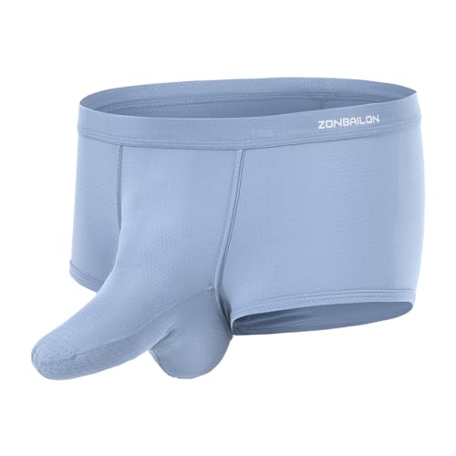 ZUOLAIYIN Herren Unterwäsche Modal Boxershorts Leichte Retroshorts Tagless Unterhose mit Separater Tasche Männer von ZUOLAIYIN