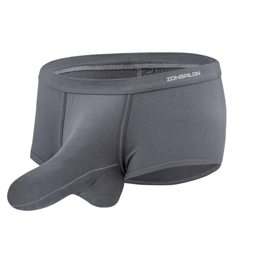 ZUOLAIYIN Herren Unterwäsche Modal Boxershorts Leichte Retroshorts Tagless Unterhose mit Separater Tasche Männer von ZUOLAIYIN