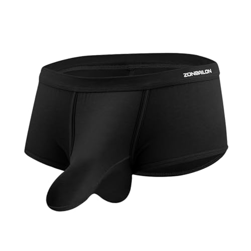 ZUOLAIYIN Herren Unterwäsche Modal Boxershorts Leichte Retroshorts Tagless Unterhose mit Separater Tasche Männer von ZUOLAIYIN