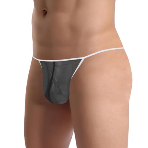 ZUOLAIYIN Männer G-Strings T-Rücken Unterhose String Tanga Herren Sexy Unterwäsche für Mann Herren-Strings Leicht Weich Dehnbar Angenehm Niedrig Taillierte Schwarz L von ZUOLAIYIN