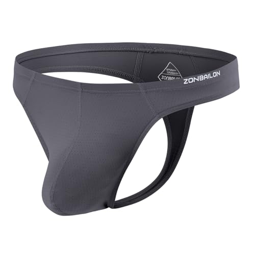 ZUOLAIYIN String Tanga Herren Lycra Männer Sexy Herren-Strings mit Großem Beutel Mann G String Nylon Spandex Sport Ausbuchtung Stretch Weich XXL von ZUOLAIYIN