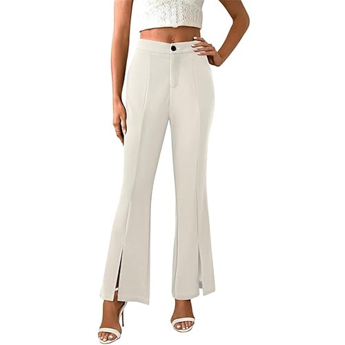 ZUOLAIYIN Women Stylish Slit Pants High Waist Slim Fitting Flared Suit Pants Xing M von ZUOLAIYIN