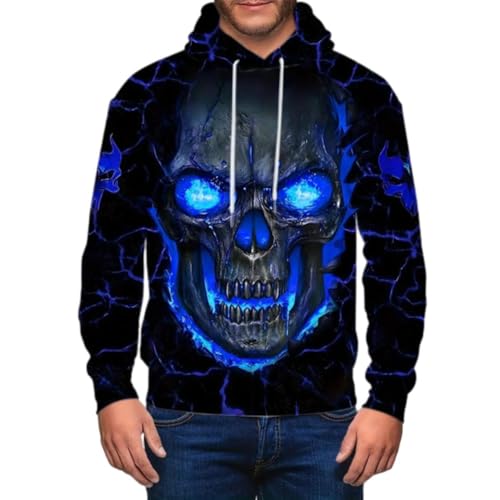 ZUOYIMEI Sweatshirt Herren 3D Digitales Drucken Mode Kapuzenpullover Herren Jugend Persönlichkeit Trend Hoodies Herren Kängurutasche Casual Langärmeliges Sweatshirt Herren AB-01 5XL von ZUOYIMEI