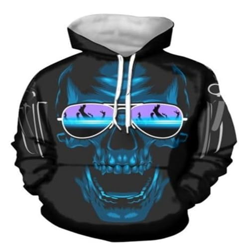 ZUOYIMEI Sweatshirt Herren 3D Digitales Drucken Mode Kapuzenpullover Herren Jugend Persönlichkeit Trend Hoodies Herren Kängurutasche Casual Langärmeliges Sweatshirt Herren AB-02 6XL von ZUOYIMEI