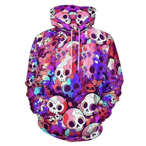 ZUOYIMEI Sweatshirt Herren 3D Digitales Drucken Mode Kapuzenpullover Herren Jugend Persönlichkeit Trend Hoodies Herren Kängurutasche Casual Langärmeliges Sweatshirt Herren AB-05 3XL von ZUOYIMEI