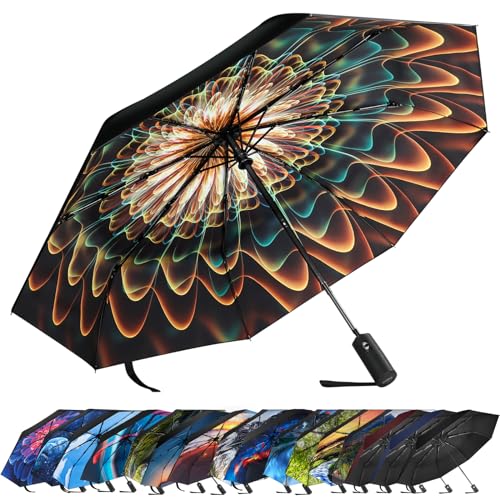 ZUOYOUZ Regenschirm Sturmfest, Kompakter Taschenschirm, Regenschirm Automatik Auf und Zu, Geeignet für Herren und Damen von ZUOYOUZ