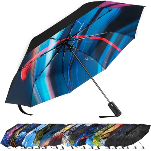 ZUOYOUZ Regenschirm Sturmfest, Kompakter Taschenschirm, Regenschirm Automatik Auf und Zu, Geeignet für Herren und Damen von ZUOYOUZ