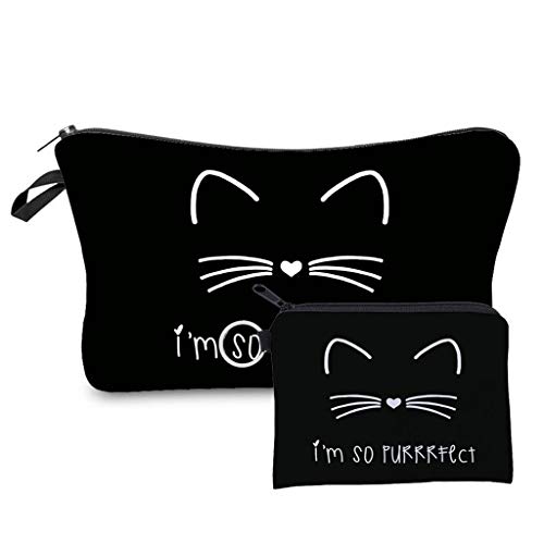 ZUOZUIYQ 2 PCS Druck Mädchen Geschenk Make-up Tasche Niedliche Tier Kosmetik Tasche Set Kombination (Farbe: E) von ZUOZUIYQ