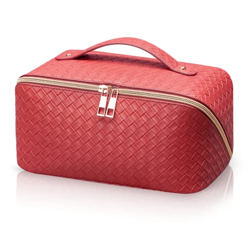 ZUOZUIYQ Große wasserdichte Reise-Make-up-Tasche für Frauen - Multifunktionaler Organizer mit Fächern, tragbar und rosa (Rosa) von ZUOZUIYQ