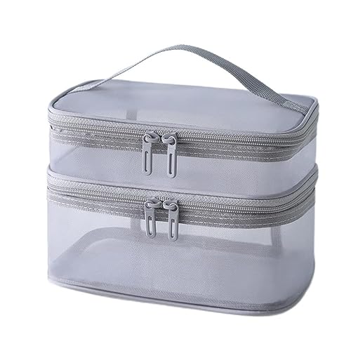 ZUOZUIYQ Klare Make-up-Tasche Mesh Frauen Kosmetiktasche Organizer Transparente Reise Make-up Waschbeutel Beauty Case Toilettenartikel (Farbe: B, Größe: wie Gezeigt) von ZUOZUIYQ