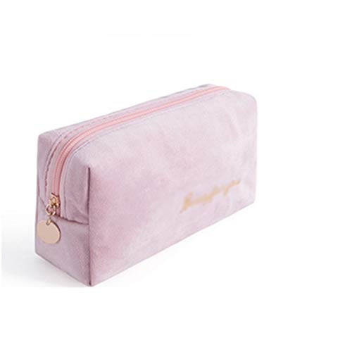 ZUOZUIYQ Multifunktions-Reise-Kosmetiktasche Frauen Make-up-Taschen Toilettenartikel Organizer Einfarbige weibliche Aufbewahrungs-Make-up-Hülle (Farbe: Rosa) von ZUOZUIYQ