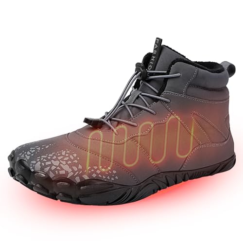 ZUREGO Barfußstiefel,Barfußschuhe für Herren - Rutschfester, schnell trocknender Herren-Wanderstiefel mit Barfußsohle Zero Drop, vollständig wasserdichter Wanderstiefel von ZUREGO