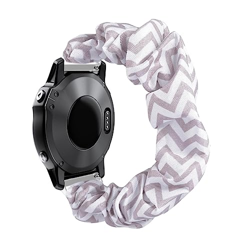 ZUREGO Scrunchie Elastisches Armband für Garmin Fenix 7S/ Fenix 6S/Fenix 5S Armband, Scrunchie Armband Elastic Watch Band Damen Mädchen bedrucktes Stoffarmband Kompatibel mit Garmin Fenix 7S (B) von ZUREGO