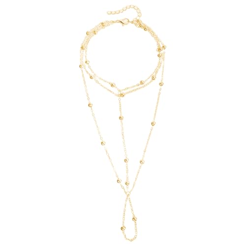 ZUWIJEQ 1pcs Boho Fußkettchen Gold Satellit Perlen Fussketten, Barfuß Sandalen Fußkettchen für Frauen Faux runde Perlen Zehenring Knöchel Armband Strand dehnbar Fuß Kette Schmuck für Hochzeit Braut von ZUWIJEQ
