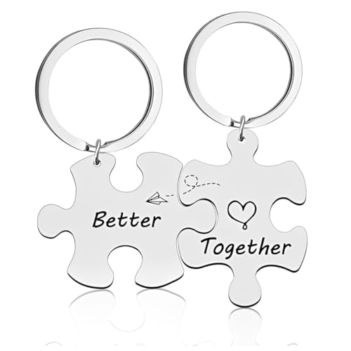 ZUWIJEQ 2 Stück Personalisierte Haus-Anhänger Schlüsselanhänger Set - Einweihungsgeschenk für das Neue Zuhause, SchlüSselanhäNger Einzugsgeschenke, SchlüSselanhäNger Zuhause, Neues Zuhause Geschenk von ZUWIJEQ