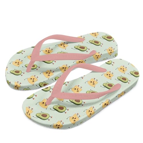 ZUXONGSY Avocado Flip Flops for Vorschulkind 4-6 Jährige,Kinder Flip Flops Mädchen leichte Sandalen für den Garten, Kawaii Memory Foam Slides für den Sommer von ZUXONGSY