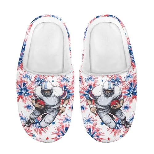 ZUXONGSY Baseballspieler Winter Baumwolle Hausschuhe Kinder Kuschelige Pantoffeln Leicht Atmungsaktive Hüttenschuhe Unisex Drinnen und Draußen von ZUXONGSY