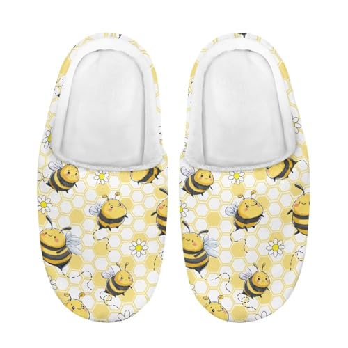 ZUXONGSY Biene Warme Mädchen Hausschuhe Stilvolle House Slippers Leicht Gemütlich Pantoffeln Flauschig Niedliche Schlapfen für zu Hause winter von ZUXONGSY