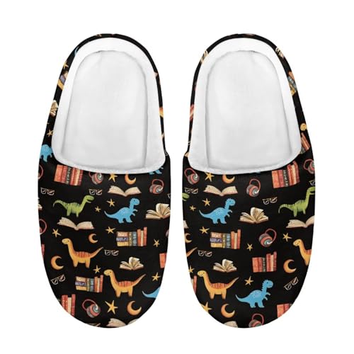 ZUXONGSY Dinosaurier Warme Kinder Hausschuhe Jungen Niedliche Pantoffeln Bequeme Weiche Hauspatschen Gemütlich Slipper mit Geschlossener Spitze von ZUXONGSY