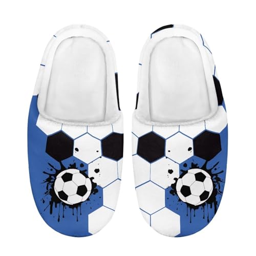 ZUXONGSY Fußball Warme Jungen Hausschuhe Weiche Bequeme Atmungsaktive Leicht House Slippers fürs Schlafzimmer Warme rutschfeste Sohle Waschbare von ZUXONGSY