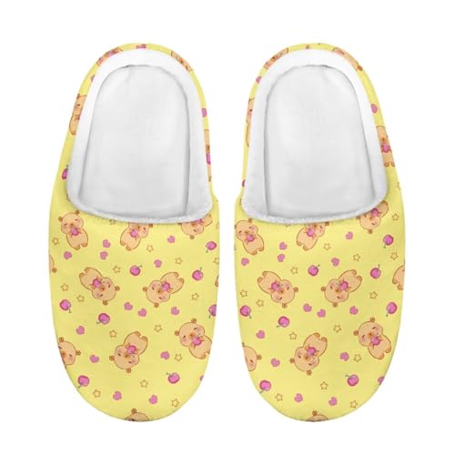 ZUXONGSY Kapibaramuster Weiche Slippers Kinder Mädchen Kuschelige Flauschig House Shoes Trendiger Hüttenschuhe für den Innenbereich Schlafzimmer Waschbare von ZUXONGSY