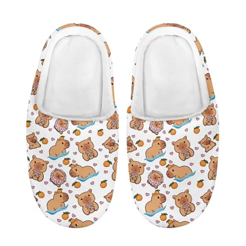 ZUXONGSY Kapibaras Warme Mädchen Hausschuhe Stilvolle House Slippers Atmungsaktive Gemütlich Pantoffeln Flauschig Niedliche Loafer für zu Hause winter von ZUXONGSY