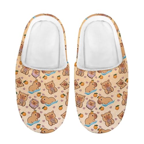 ZUXONGSY Kapibaras Warme Plüsch Pantoffeln Mädchen Atmungsaktive Leicht Loafer Nette Bequeme Slipper Drinnen und Draußen Waschbare von ZUXONGSY