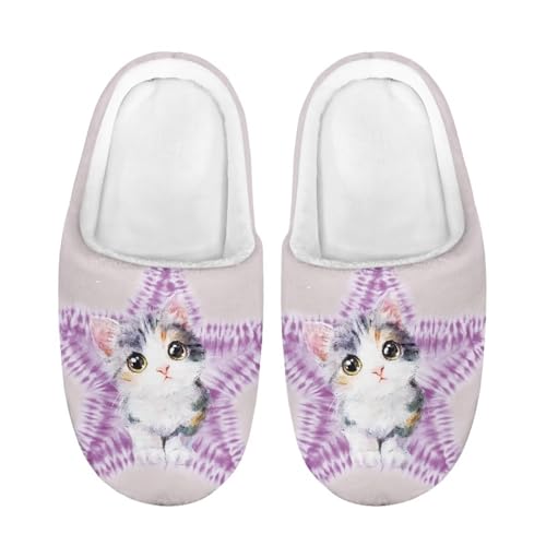 ZUXONGSY Katzen Warme Mädchen Hausschuhe Stilvolle House Slippers Leicht Gemütlich Pantoffeln Flauschig Niedliche Schlapfen für zu Hause winter von ZUXONGSY