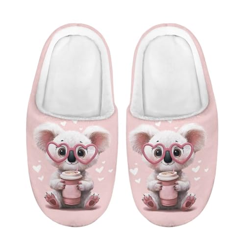 ZUXONGSY Koala Hausschuhe Mädchen Trendiger Hausschlappen Weicher Atmungsaktive Slipper für zu Hause Mit Rutschfest Sohle Mit geschlossener spitze von ZUXONGSY