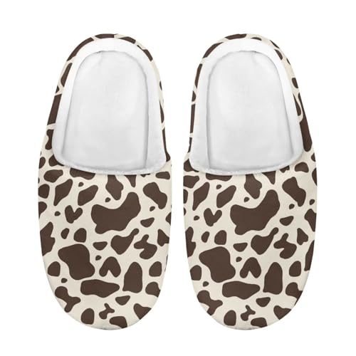 ZUXONGSY Leopardmuster Warme Kinder Hausschuhe Jungen Niedliche Pantoffeln Bequeme Weiche Hauspatschen Gemütlich Slipper mit Geschlossener Spitze von ZUXONGSY