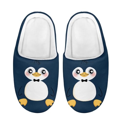 ZUXONGSY Pinguin Rutschfest Indoor Pantoffeln Kuschelige Hausschlappen Flauschig Puschen Flauschig Weicher Hüttenschuhe als Stylisches Geschenk von ZUXONGSY