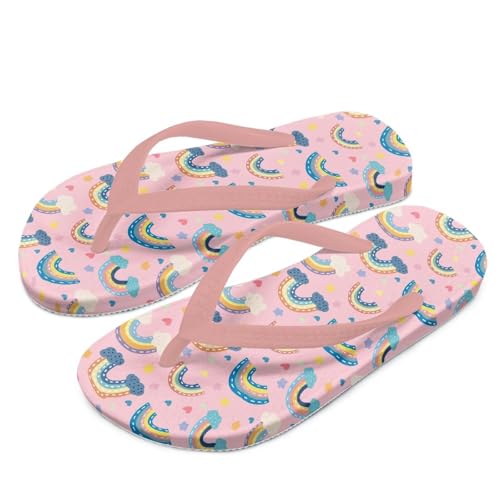 ZUXONGSY Regenbogen Girl Flip Flops Wasserdicht für Strand Flip Flops Kinder,Mit Memory Foam Plattform Sandalen für den Sommer,Bequeme Sliders Kinder ZUXONGSY Regenbogen Girl Flip Flops Wasserdicht für Strand Flip Flops Kinder,Mit Memory Foam Plattform Sandalen für den Sommer,Bequeme Sliders Kinder von ZUXONGSY