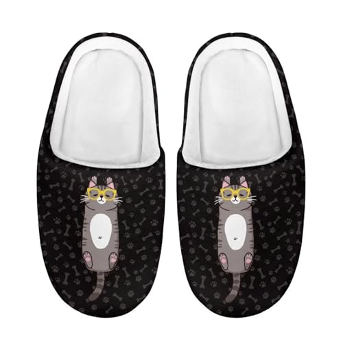 ZUXONGSY Sich Ausstreckende Kleine Katze Hausschuhe Junge Winter Wärme Weiche Bequeme Schlapfen Slipper als Stylisches Geschenk Waschbare für Den Innenbereich von ZUXONGSY