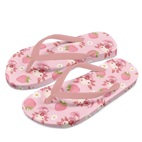 ZUXONGSY Strawberry Axolotl Mädchen Flip Flops Rosa Flip Flops Schwimmbad Kinder Sommer Plattform Sandalen für Strand,Rutschfest und leicht zu gehen-34EU ZUXONGSY Strawberry Axolotl Mädchen Flip Flops Rosa Flip Flops Schwimmbad Kinder Sommer Plattform Sandalen für Strand,Rutschfest und leicht zu gehen-34EU von ZUXONGSY