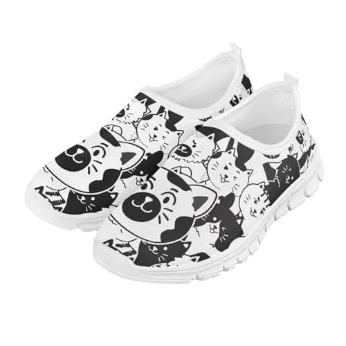 ZUXONGSY Süß Katze Schuhe für Kindergarten Niedrige Outdoor Schuhe Kinder rutschfest Atmungsaktive Kinderschuhe für Trendig 28 EU-34EU von ZUXONGSY