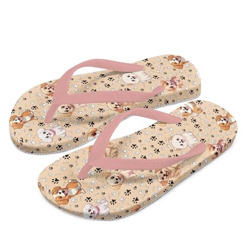 ZUXONGSY Süßer Hund Pfotenabdruck Kinder Flip Flops Mädchen für 4-6 Jährige Strand Flip Flops Kinder Sommer Plattform Sandalen für Schwimmbad,Easy on Walk Mädchen Memory Foam Slides ZUXONGSY Süßer Hund Pfotenabdruck Kinder Flip Flops Mädchen für 4-6 Jährige Strand Flip Flops Kinder Sommer Plattform Sandalen für Schwimmbad,Easy on Walk Mädchen Memory Foam Slides von ZUXONGSY