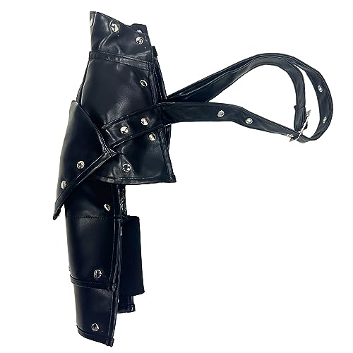 ZUYPSK Vintage Unisex Gothic PU Leder Schultergurt Arm Stulpe Einstellbare Rüstungen Panzer mit Armgurt Steampunk Cosplay Kostüm Zubehör (Schwarz) von ZUYPSK