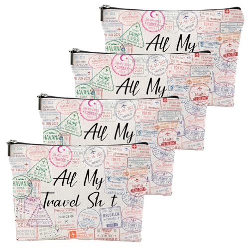 ZUYUROU Lustiges Reise-Make-up-Taschen-Set für Frauen – Kosmetiktasche für Mädchen, Reise-Toiletry Organizer, Brautjungfer-Geschenkset, Kosmetiktasche für Reiseutensilien, 4 Stück ZUYUROU Lustiges Reise-Make-up-Taschen-Set für Frauen – Kosmetiktasche für Mädchen, Reise-Toiletry Organizer, Brautjungfer-Geschenkset, Kosmetiktasche für Reiseutensilien, 4 Stück von ZUYUROU