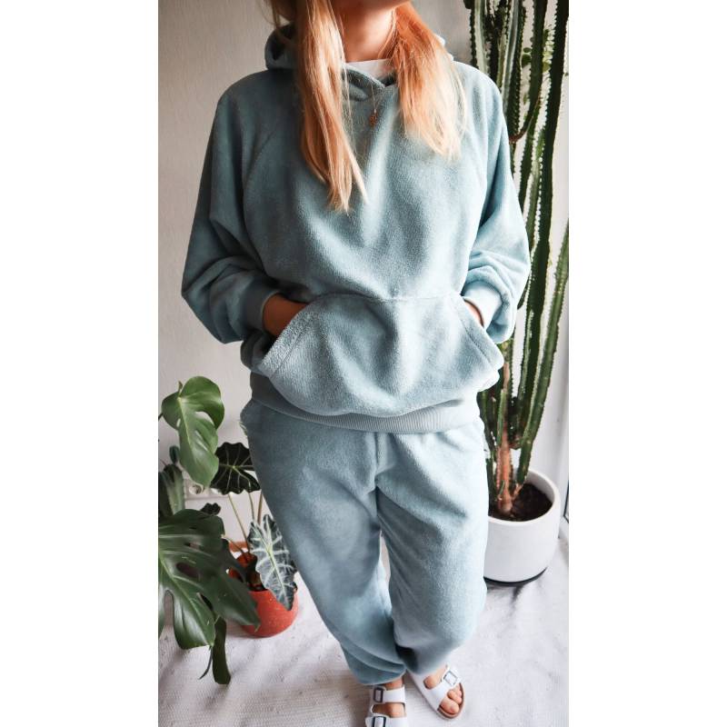 Bambus Baumwolle Loungewear.bequemes 2Er-Set. Kapuzenpullover Und Jogger. Flauschiger Sweatsuit. Sweatshirt Sweatpants Set von ZUZUis