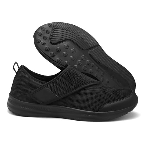 ZVJV Extra Weit Diabetiker Schuhe Damen Herren Leichte Atmungsaktive rutschfest Orthopädische Hausschuhe Walkingschuhe Rehaschuhe für Geschwollene Füße von ZVJV