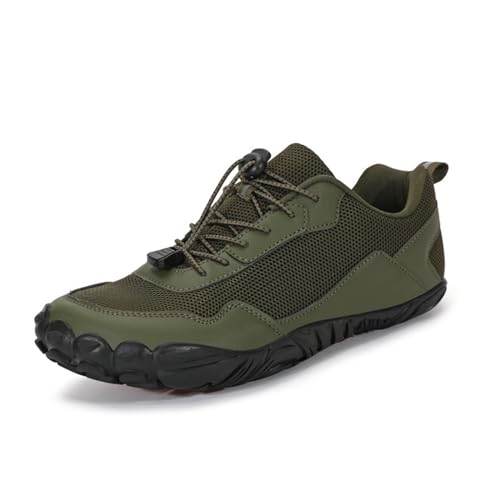 ZVJV Herren Barfußschuhe Breite Füße Atmungsaktiv Traillaufschuhe Walkingschuhe Finessschuhe Outdoor Zero-Drop Solhe Sommer Schwarz Gr.38-45 von ZVJV