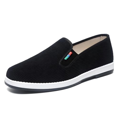 ZVJV Herren Sommer Weich Leichte Weit Sportschuhe Casual Freizeit Mode Bequeme Turnschuhe Orthopädische Hausschuh Streifen Cord Slipper Stretch Espadrilles von ZVJV