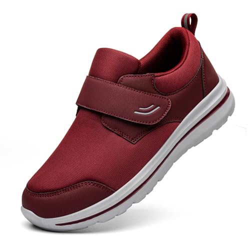 ZVJV Orthopädische Schuhe Diabetiker Schuhe Herren Damen Extra Weit mit Klettverschluss Freizeitschuhe Mesh Bequeme Ultraleicht Gesundheitsschuhe von ZVJV