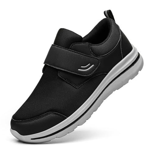 ZVJV Orthopädische Schuhe Diabetiker Schuhe Herren Damen Extra Weit mit Klettverschluss Freizeitschuhe Mesh Bequeme Ultraleicht Gesundheitsschuhe von ZVJV