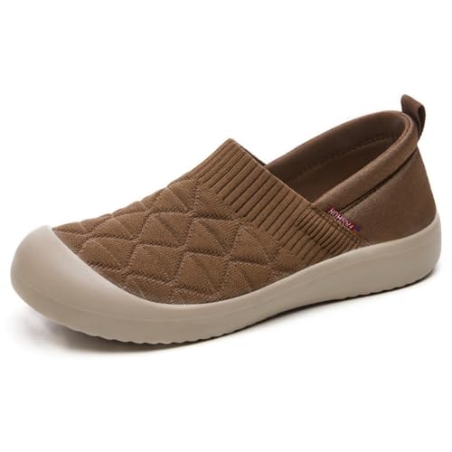 ZVJV Slip on Sneakers Damen Elegant Damen Freizeitschuhe Frühling und Orthopädische Wanderschuhe Weiche Sohle Bequeme Atmungsaktive Outdoor-Freizeitschuhe Damenschuhe Alte Peking-Stoffschuhe von ZVJV