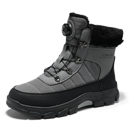 ZVJV Winterstiefel Herren Wasserdicht Gefüttert Schneestiefel Rutschfeste Winter Schuhe Warm Outdoor Boots von ZVJV